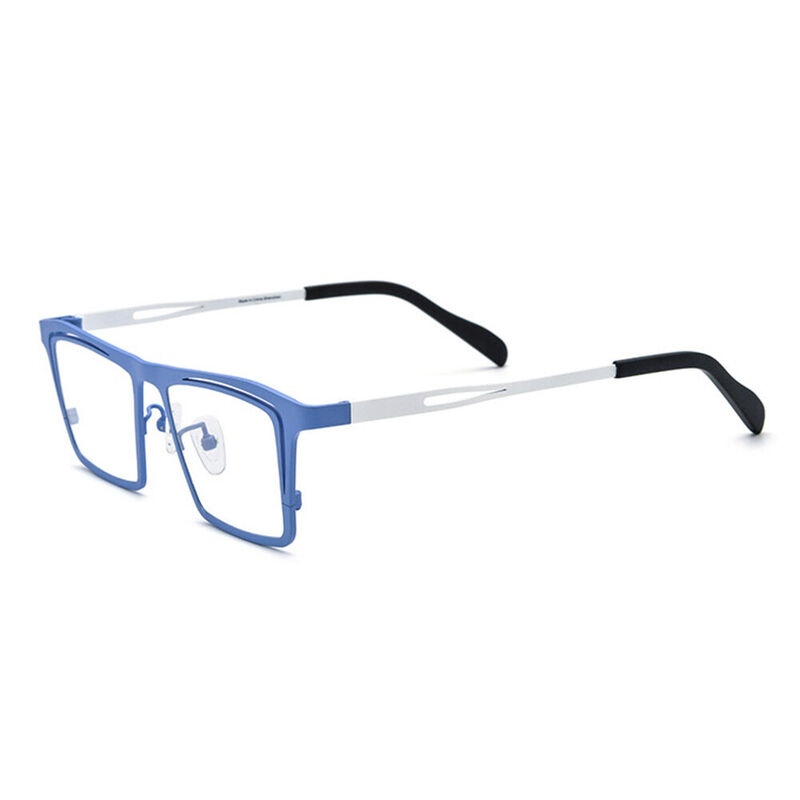 Marina Rectangle Blue Glasses