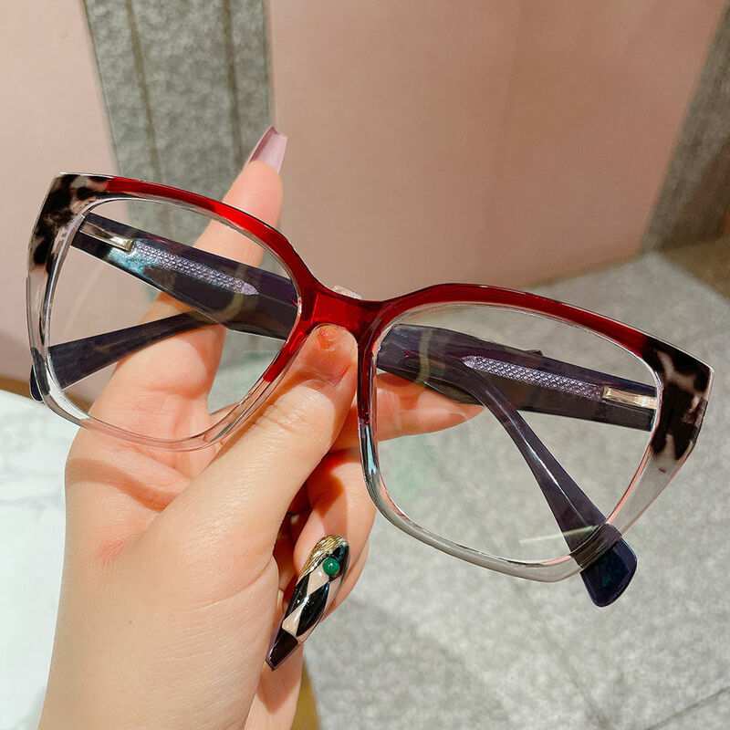 Haggai Cat Eye Red Glasses