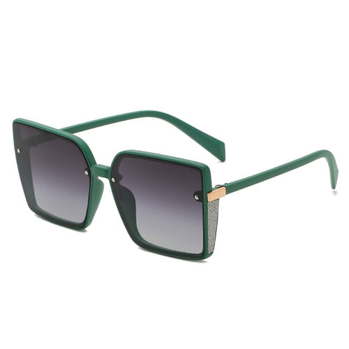 Flaherty Square Green Sunglasses