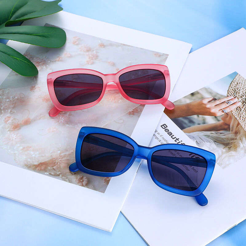 Space Race Rectangle Pink/Grey Sunglasses
