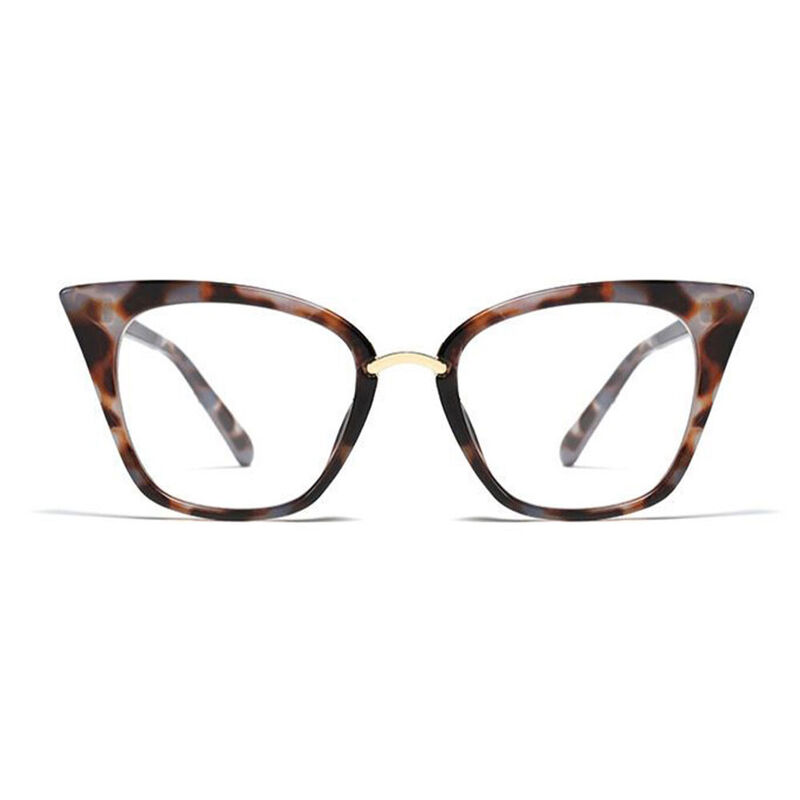 Alma Cat-Eye Leopard Glasses