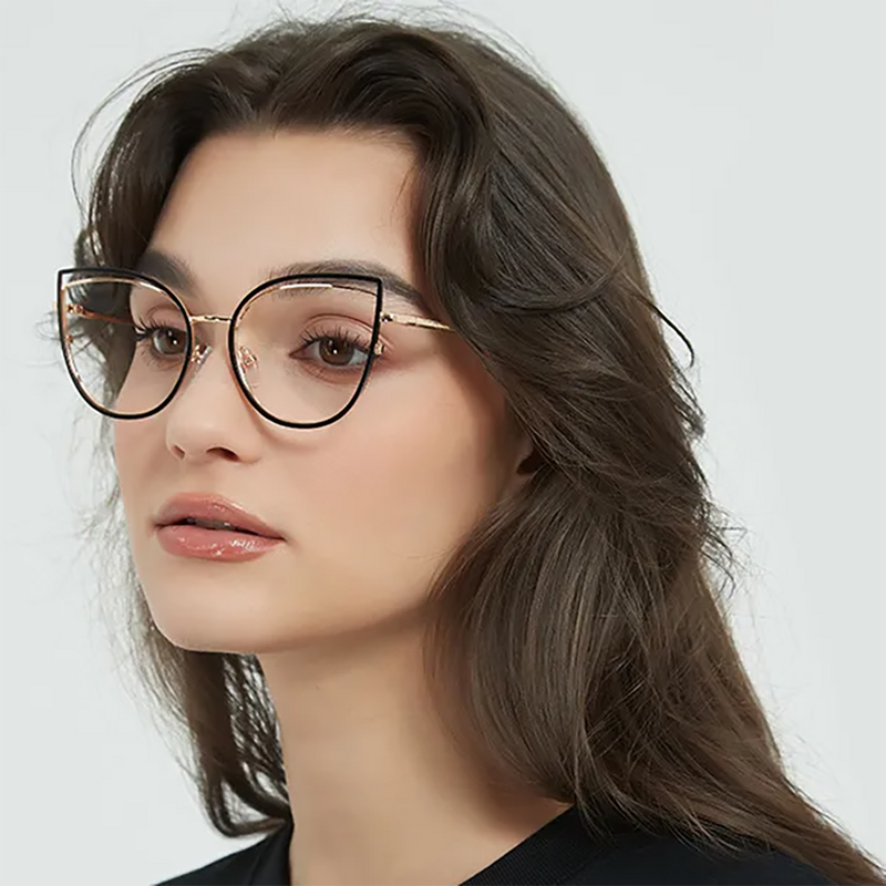 Susanna Cat Eye Black Glasses