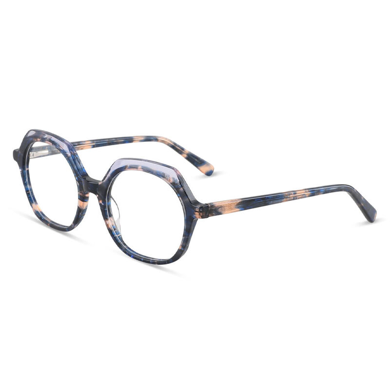 Carter Geometric Blue Glasses