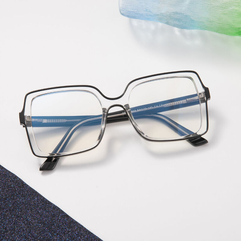 Jade Square Black Glasses