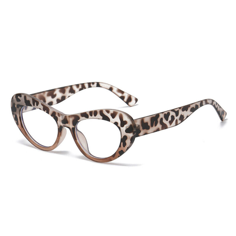 Ina Cat Eye Leopard Glasses