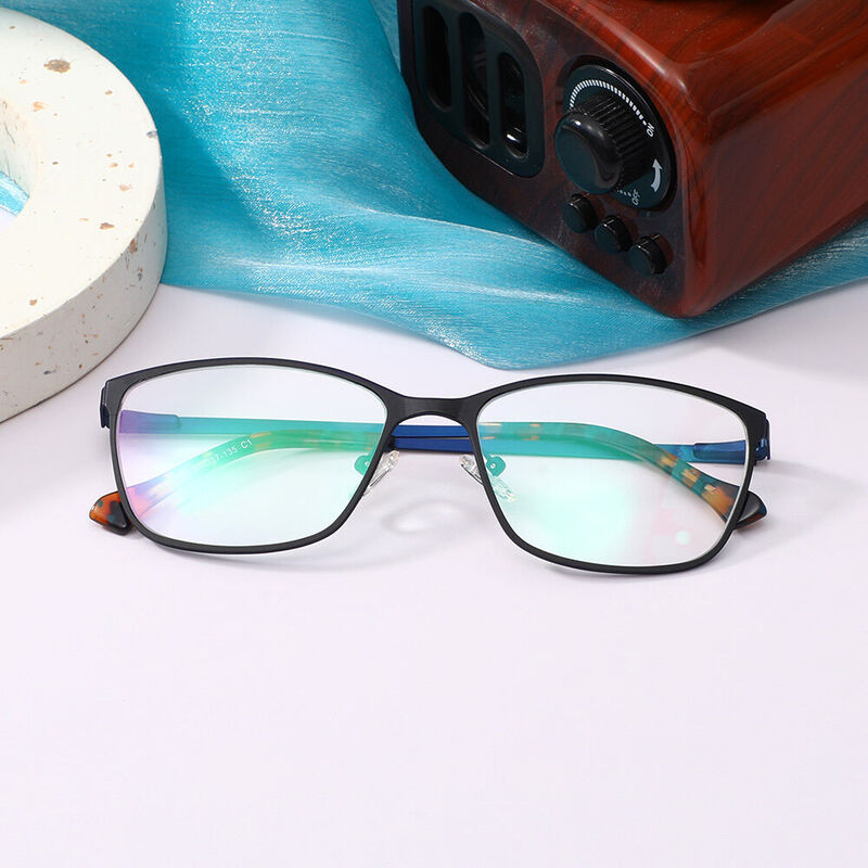 Hugee Square Blue Glasses