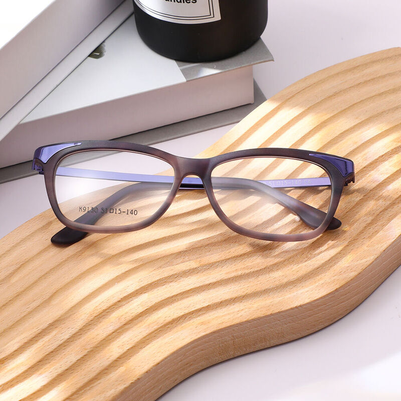 Maure Rectangle Purple Glasses