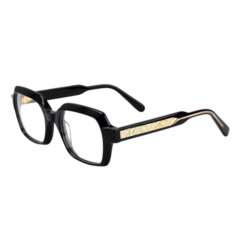 Bulwe Quadratische Schwarze Brille