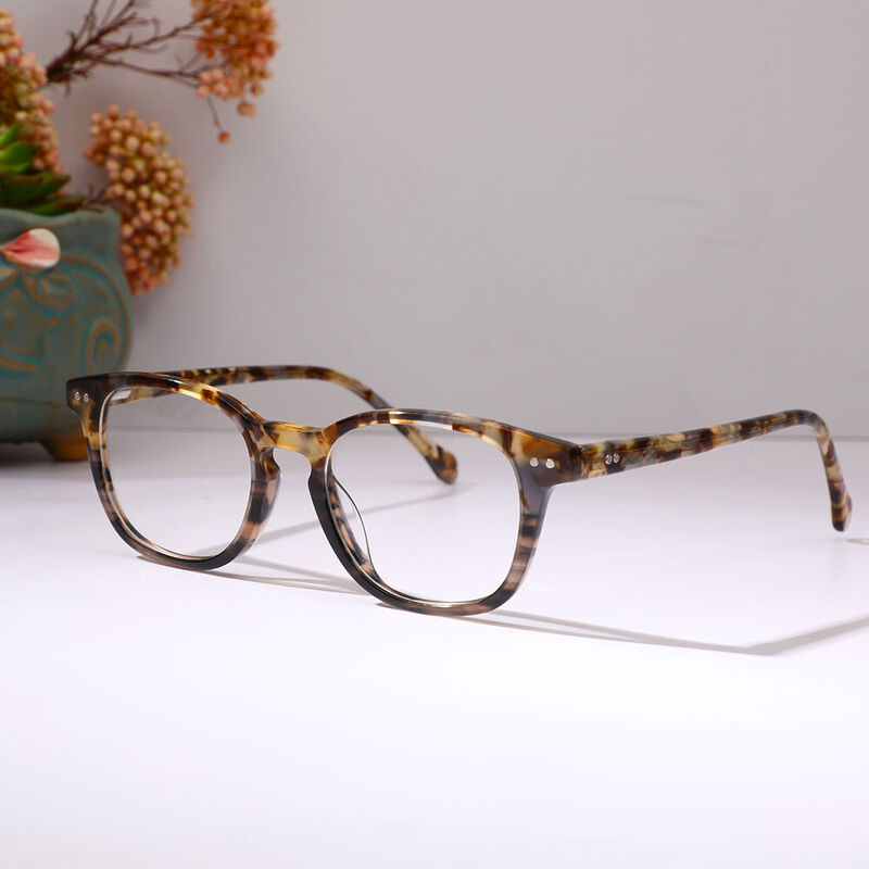 Nahum Square Gray Glasses