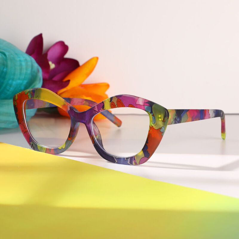 Motley Cat Eye Multicolor Glasses