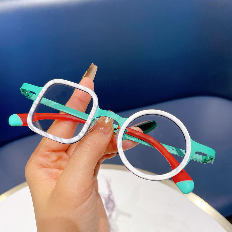 Jonson Square Round Blue Glasses