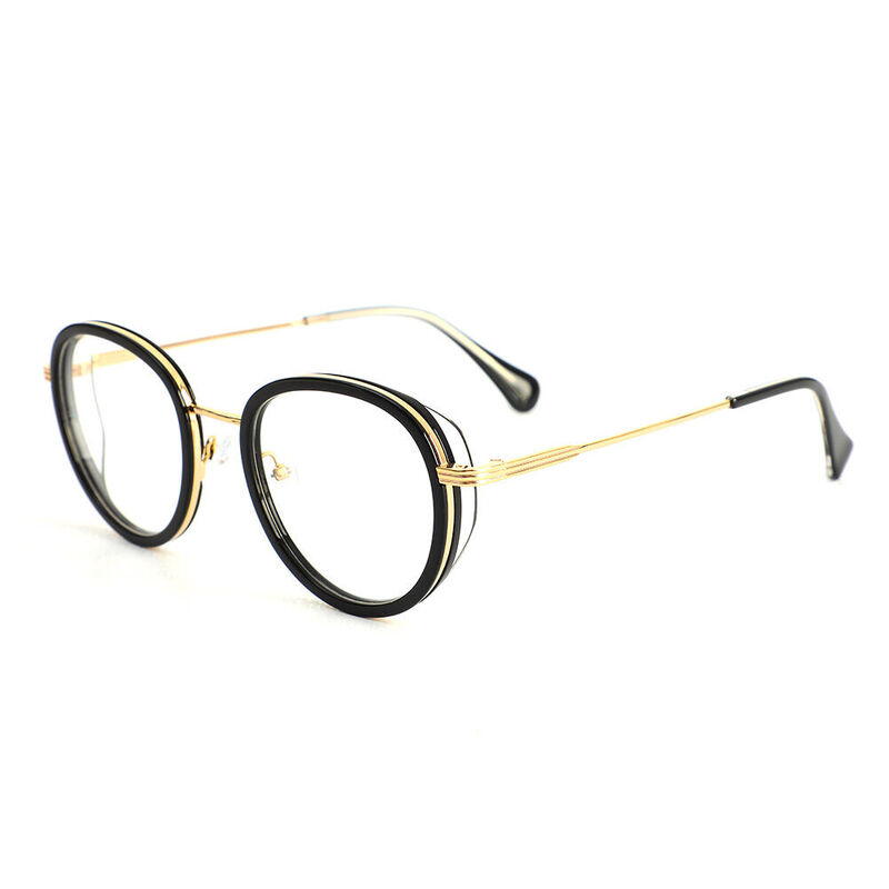 Glenn Runde Schwarze Brille