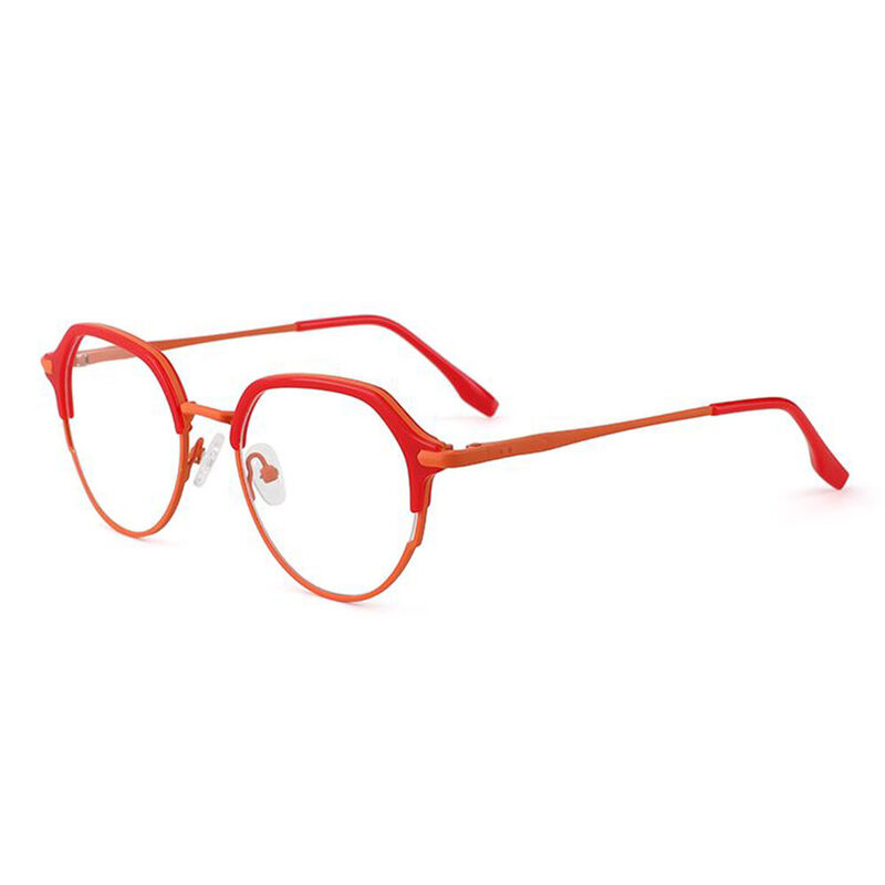 Bonilla Round Red Glasses