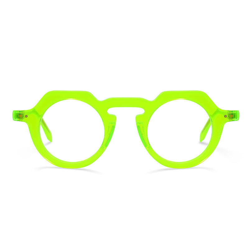 Lopes Round Green Glasses
