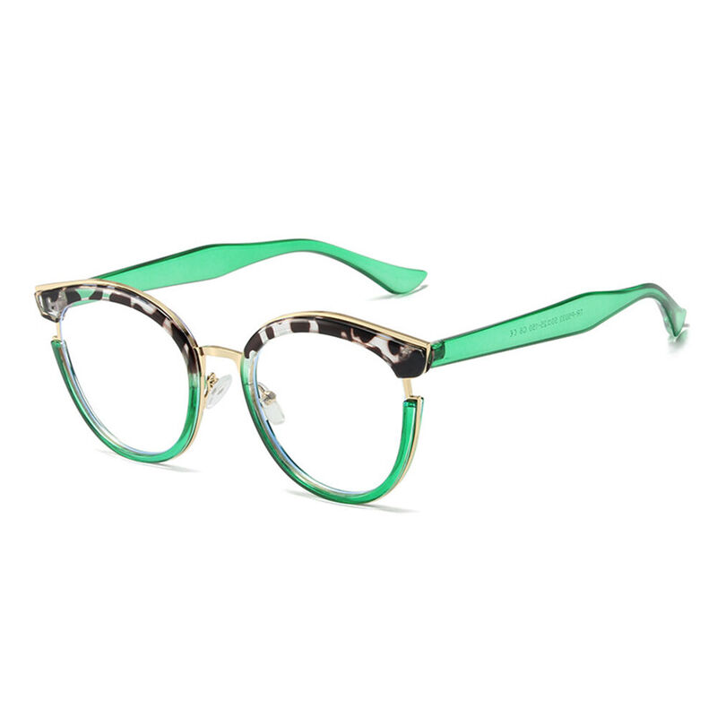 Harte Cat Eye Green Glasses