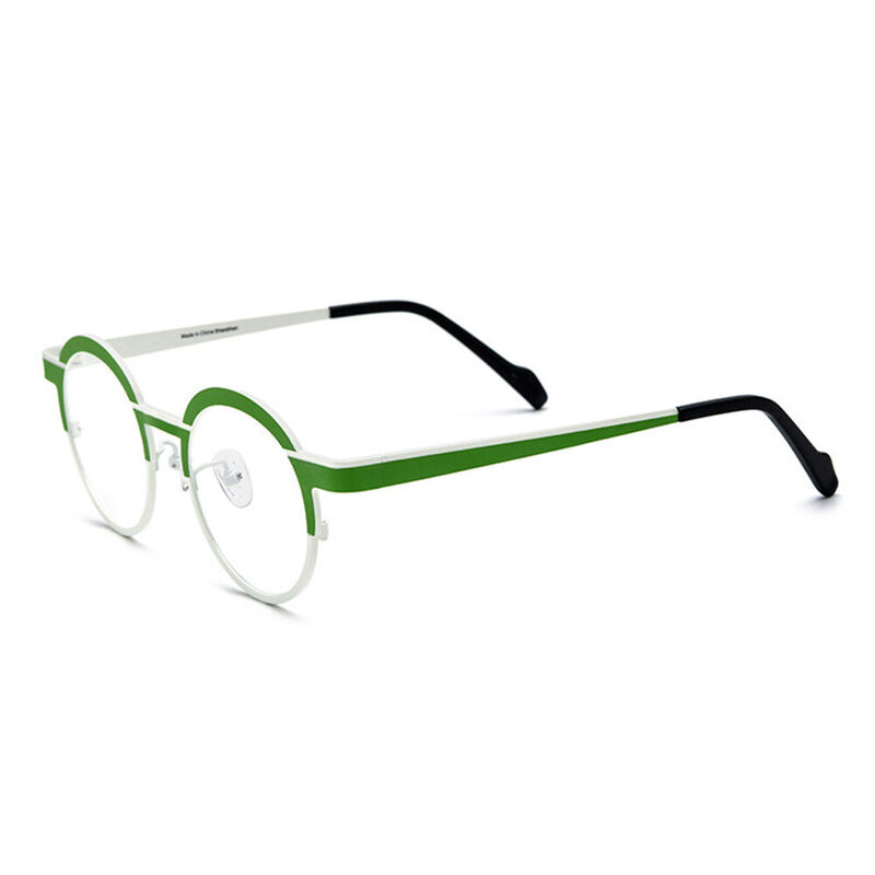 Blume Round White Glasses