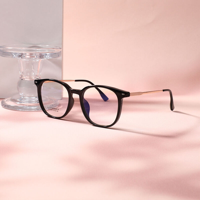 Gaske Square Black Gold Glasses