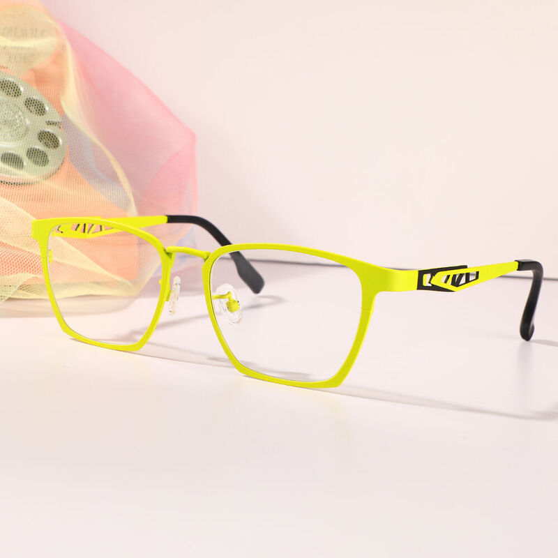 Baker Rectangle Yellow Glasses