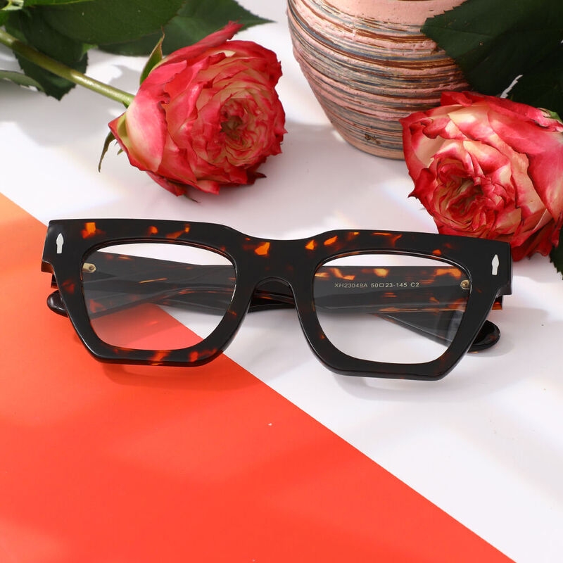 Zimmerm Square Tortoise Glasses
