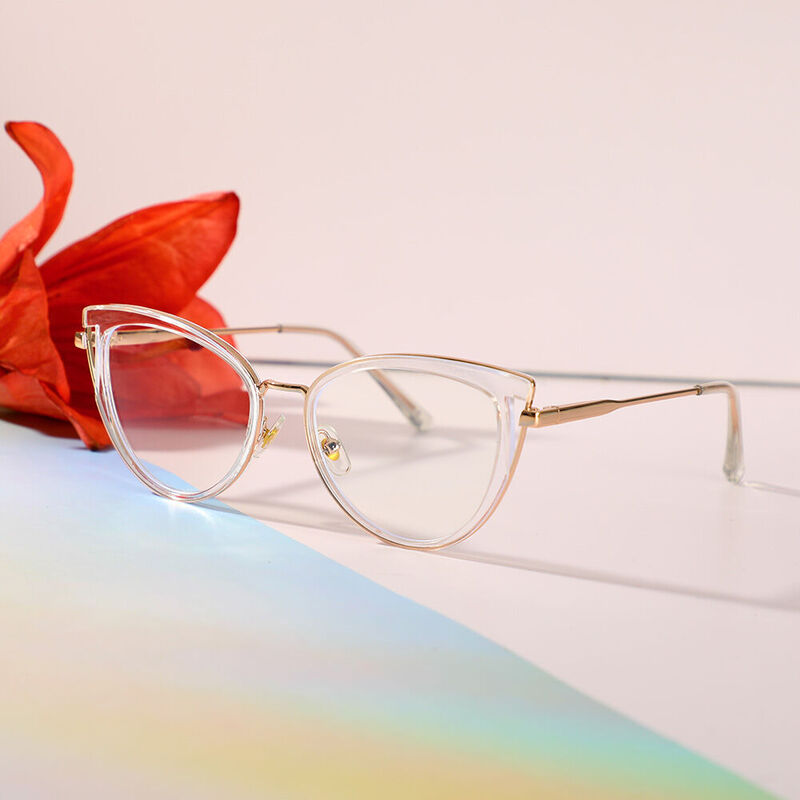 Valentine Cat Eye Clear Glasses