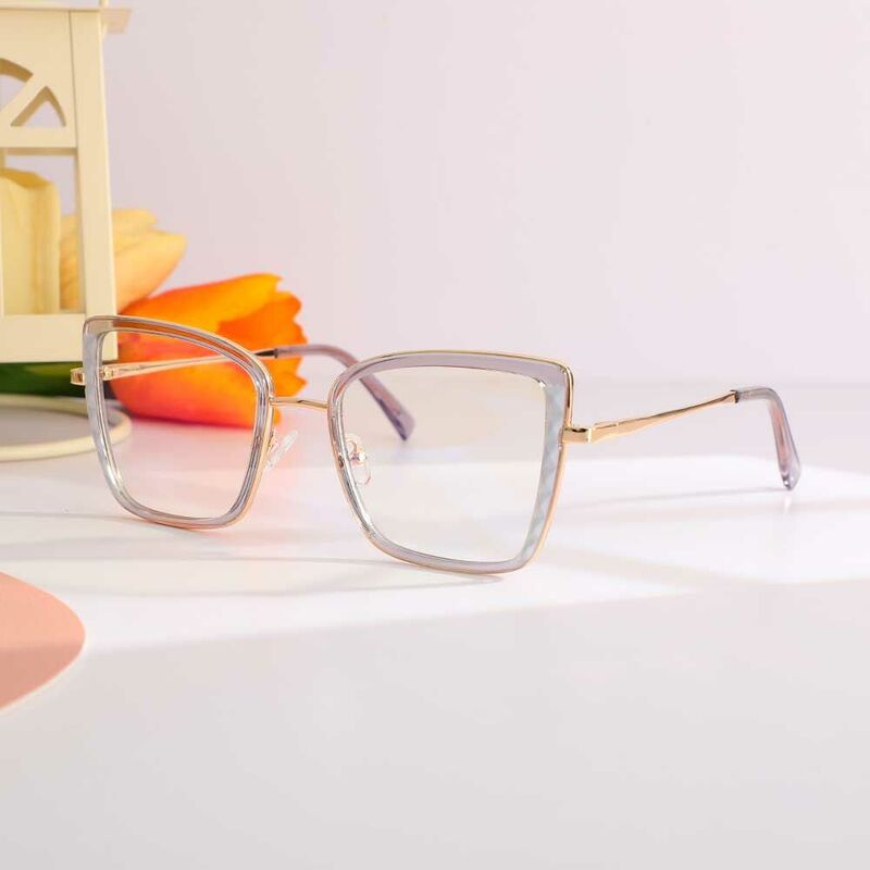 Zora Cat Eye Grey Glasses