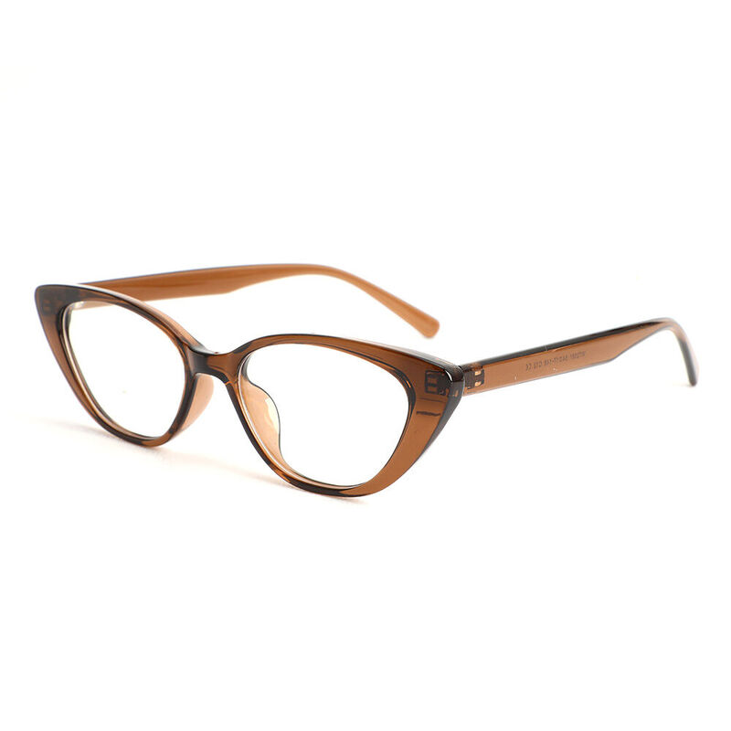 Tabitha Cat Eye Brown Glasses
