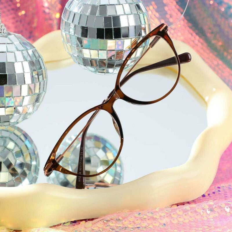 Josephine Cat Eye Brown Glasses