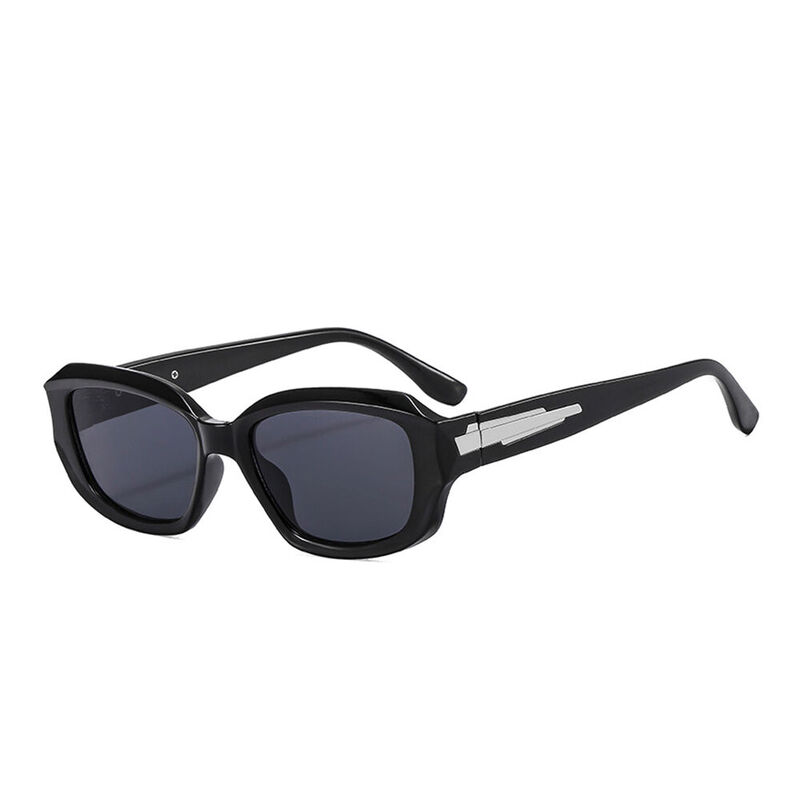 Michael Oval Black Sunglasses