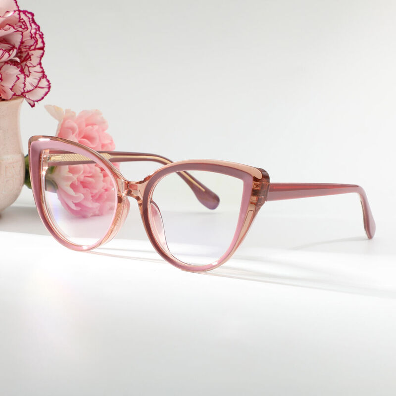 Prudence Cat Eye Pink Glasses