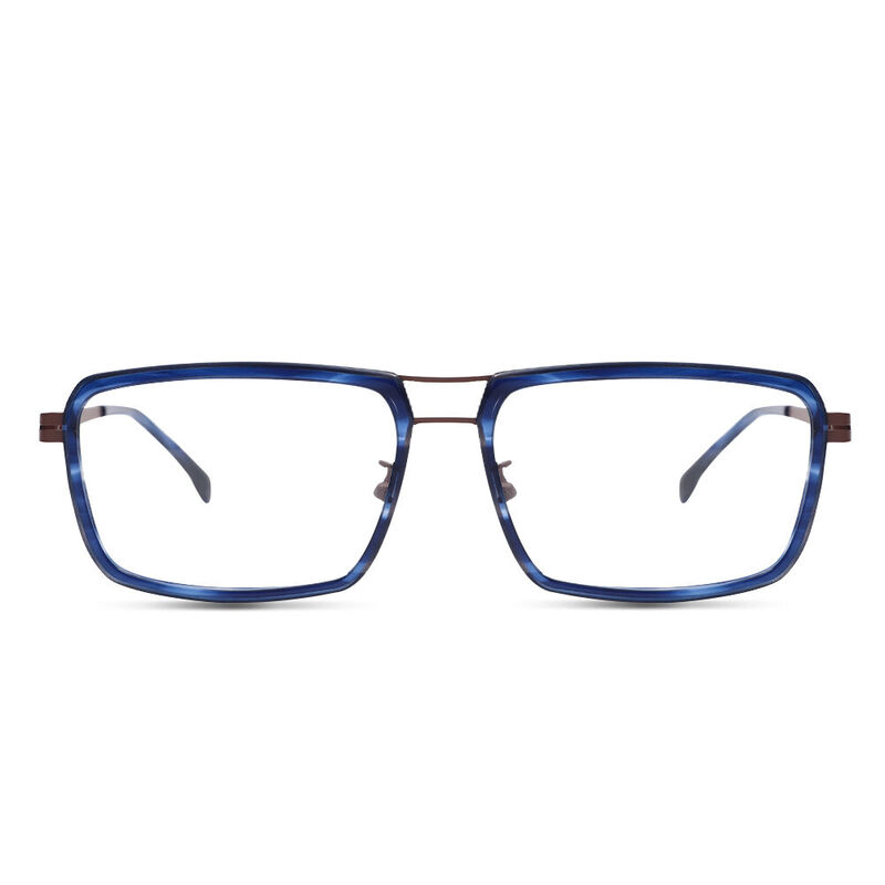 Octavia Square Blue Glasses