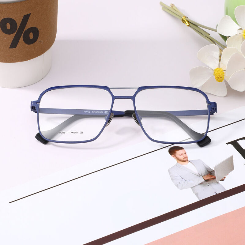 Polliiee Aviator Blue Glasses