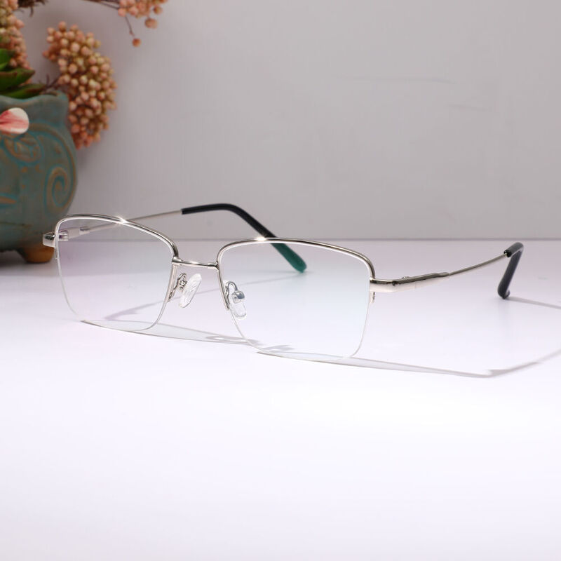 Walsh Rectangle Silver Glasses