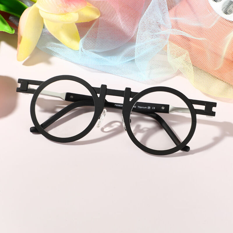 Beck Round Black Glasses