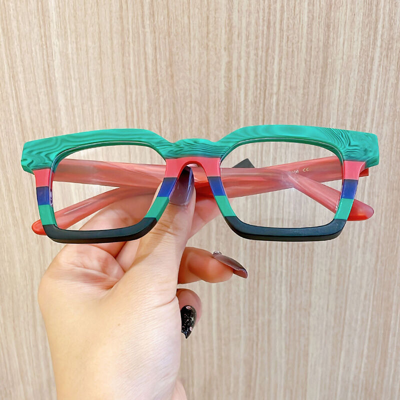 Lunettes de Vue Austine Carré Vert