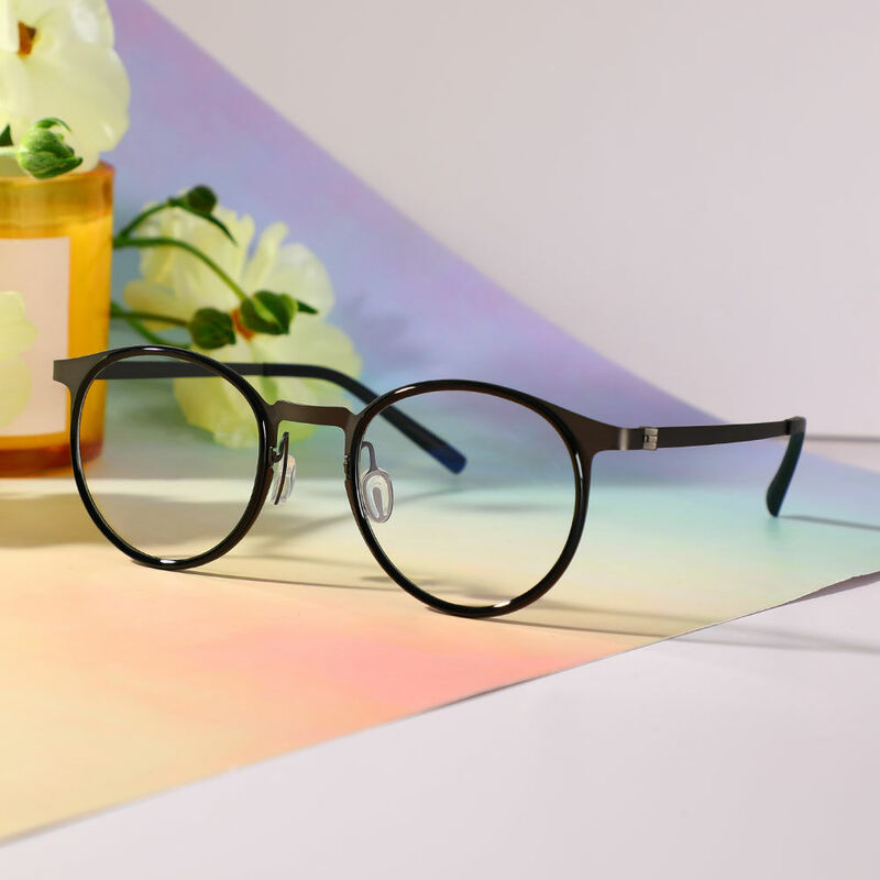Smedle Round Black Glasses