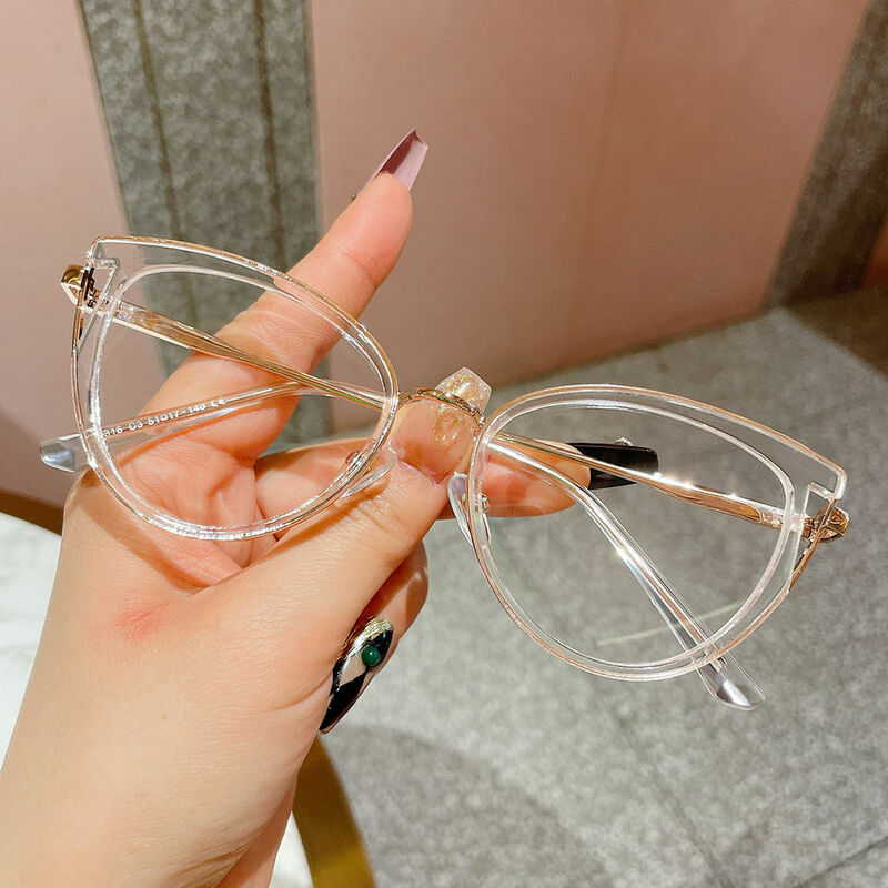 Valentine Cat Eye Clear Glasses