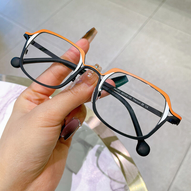 Geordiee Square Black Glasses