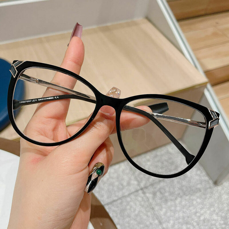 Eleano Cat Eye Schwarze Brille