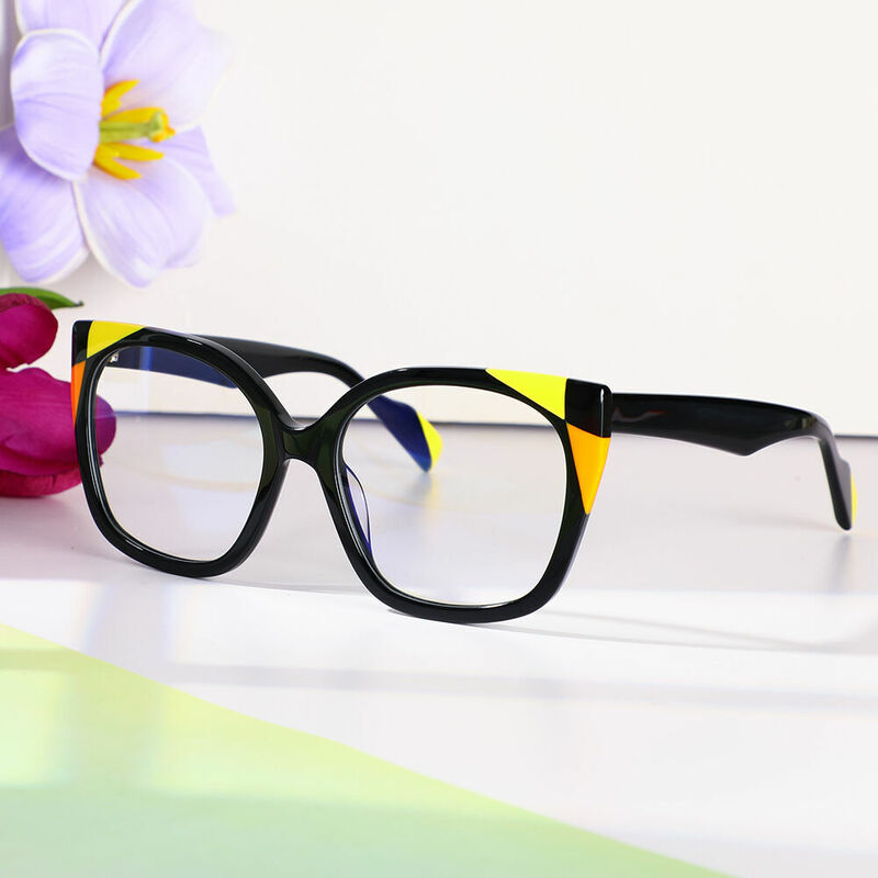 Saroya Cat Eye Black Glasses