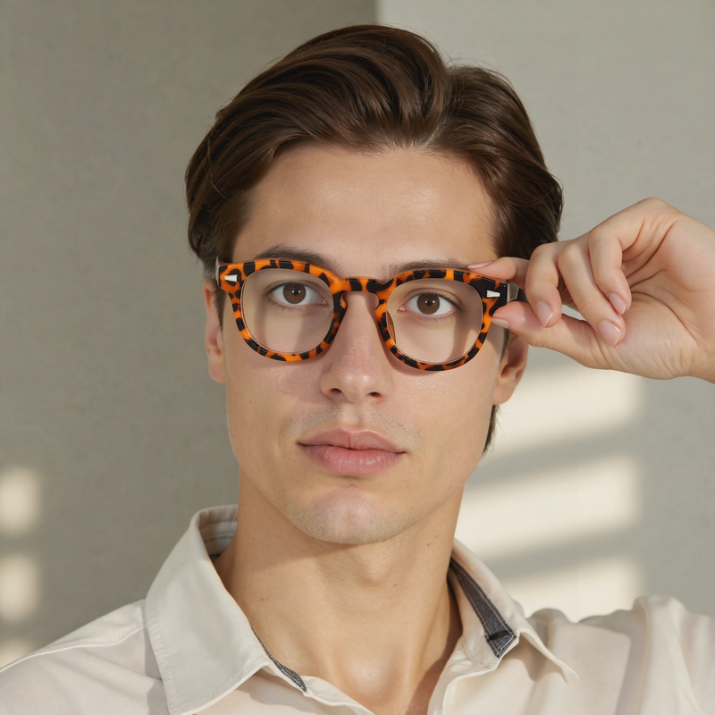 Lucien Square Tortoise Glasses