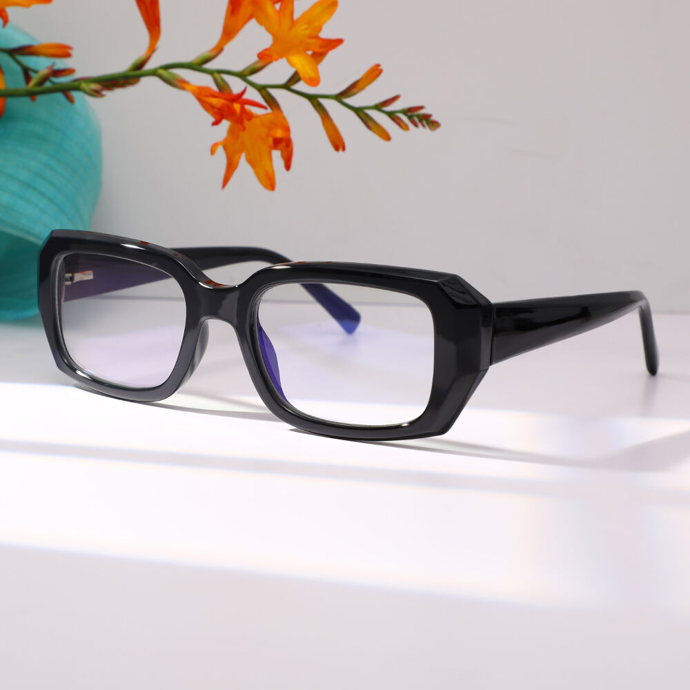 Carliy Rectangle Schwarze Brille