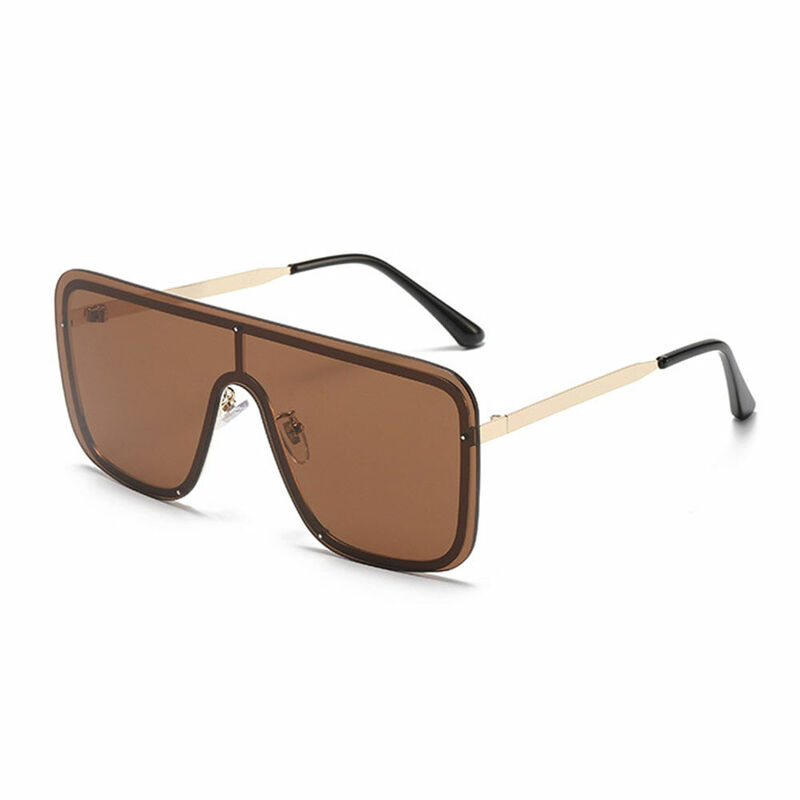 Carol Quadratische Braune Sonnenbrille
