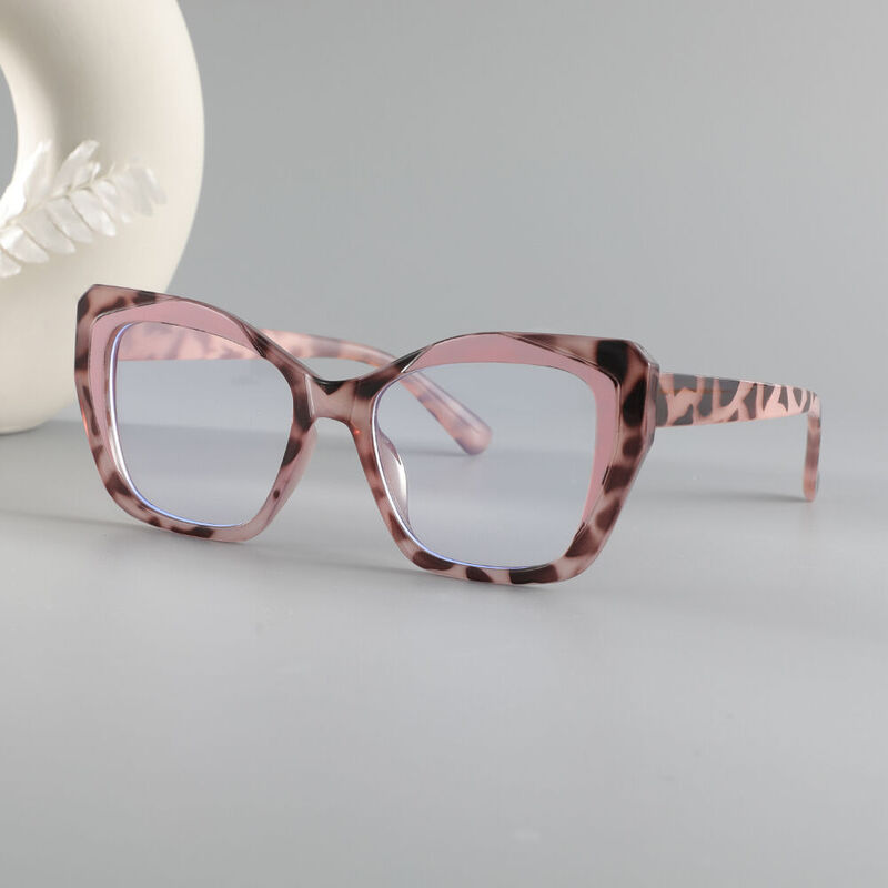 Steele Cat Eye Leopard Glasses
