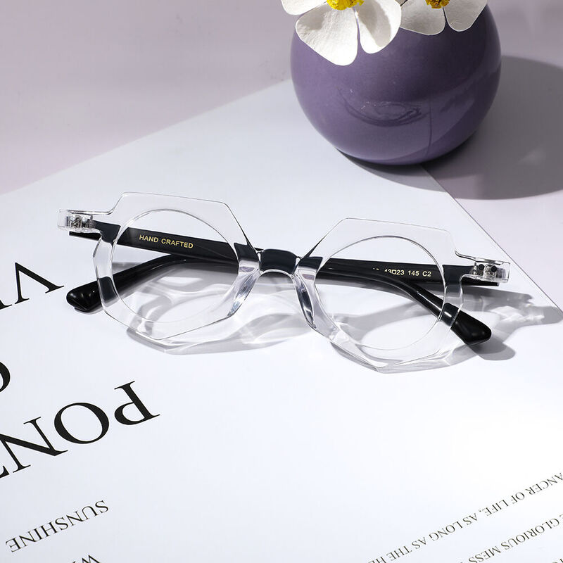 Marcie Geometric Clear Glasses