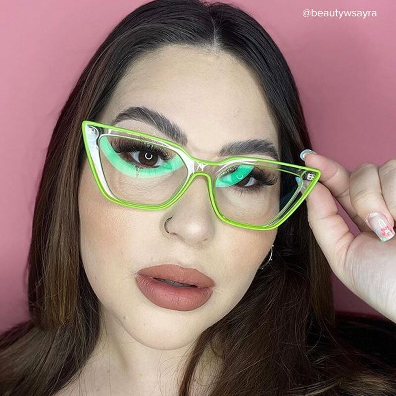 Elsa Cat Eye Green Glasses