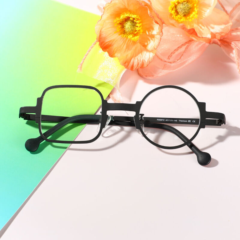 Lunettes de Vue Stella Carré Ronde Noir