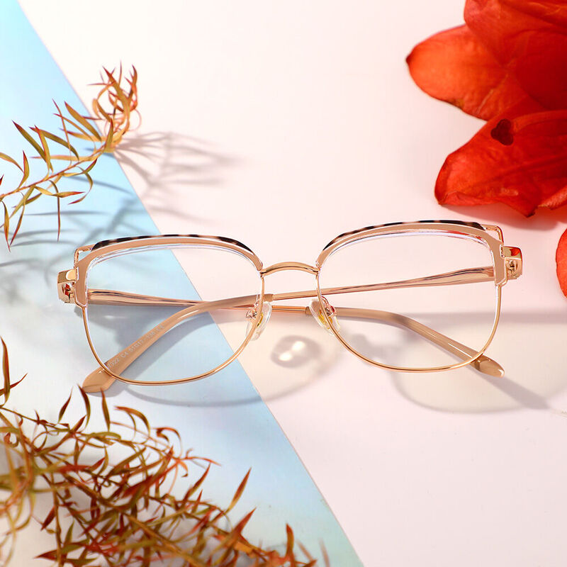 Tracy Cat Eye Leopard Glasses