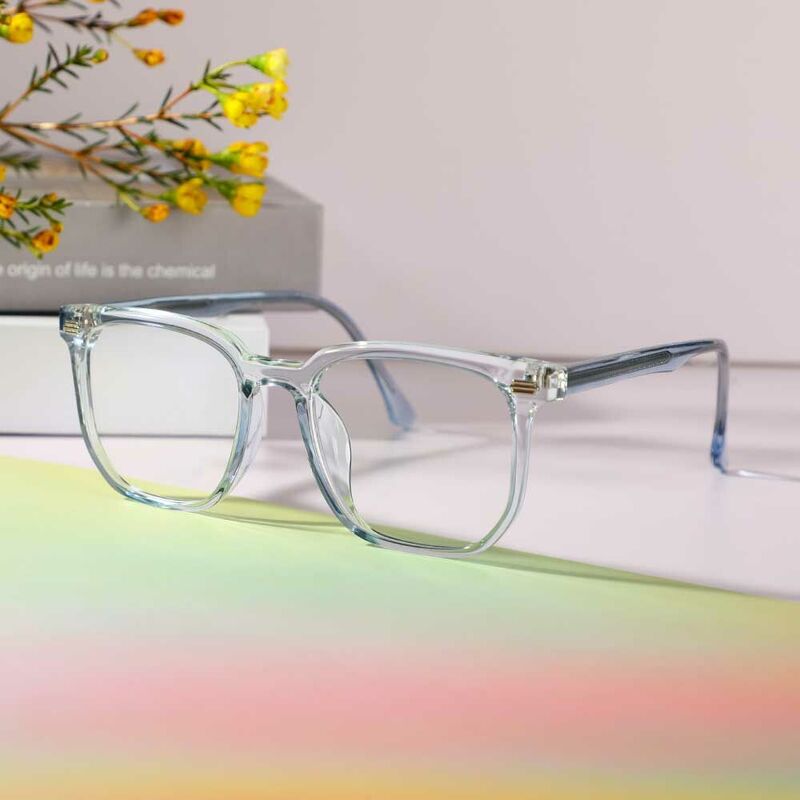 Martha Square Blue Glasses