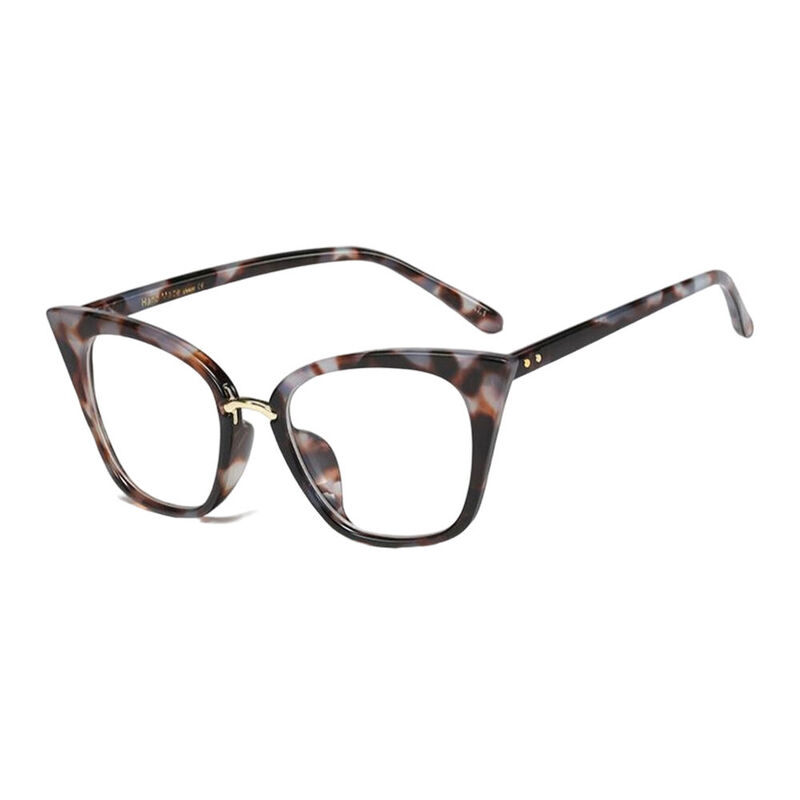 Alma Cat-Eye Leopard Glasses