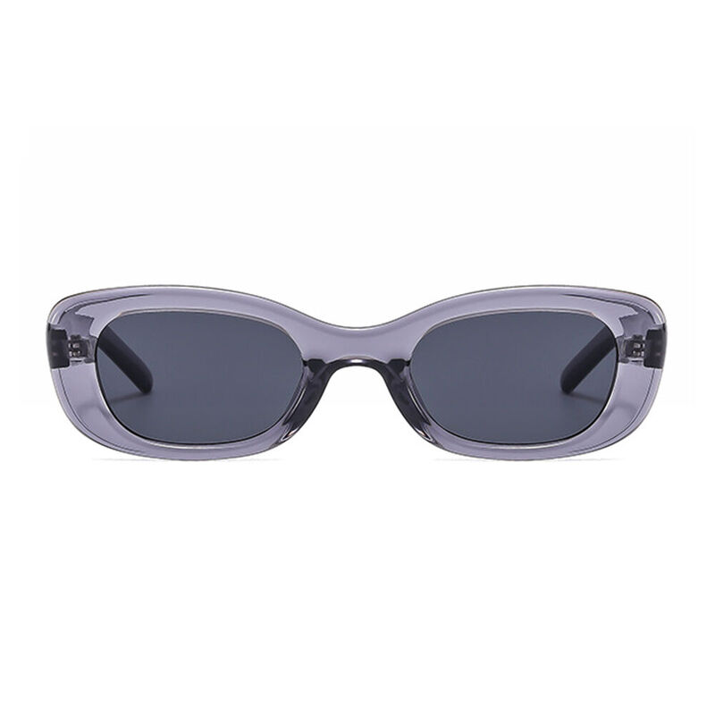 Thelma Oval Gray Sunglasses